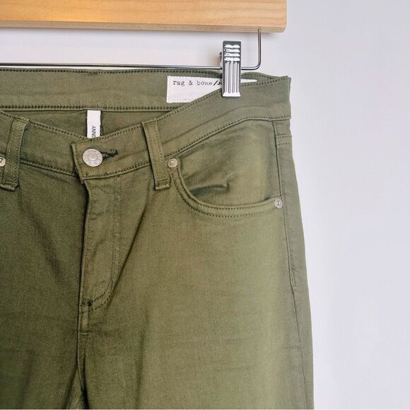 $275 RAG & BONE Olive Green Skinny Jeans Boho Western Festival Slim Designer 28 - Picture 3 of 12